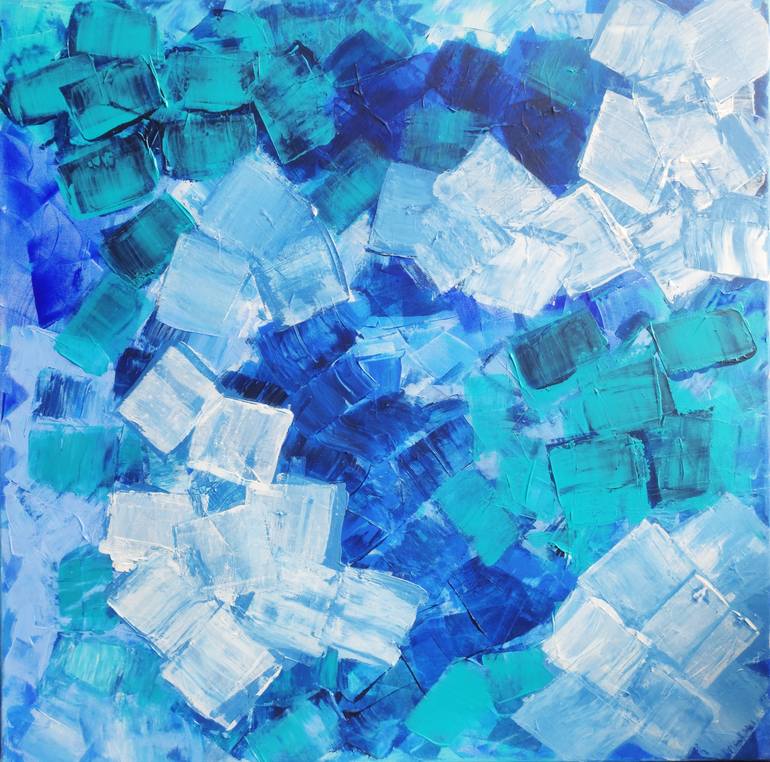 Original Abstract Expressionism Seascape Painting by Vafa Majidli