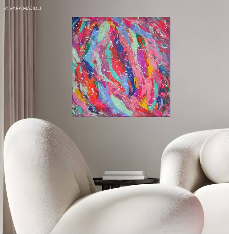 Original Abstract Expressionism Abstract Painting by Vafa Majidli