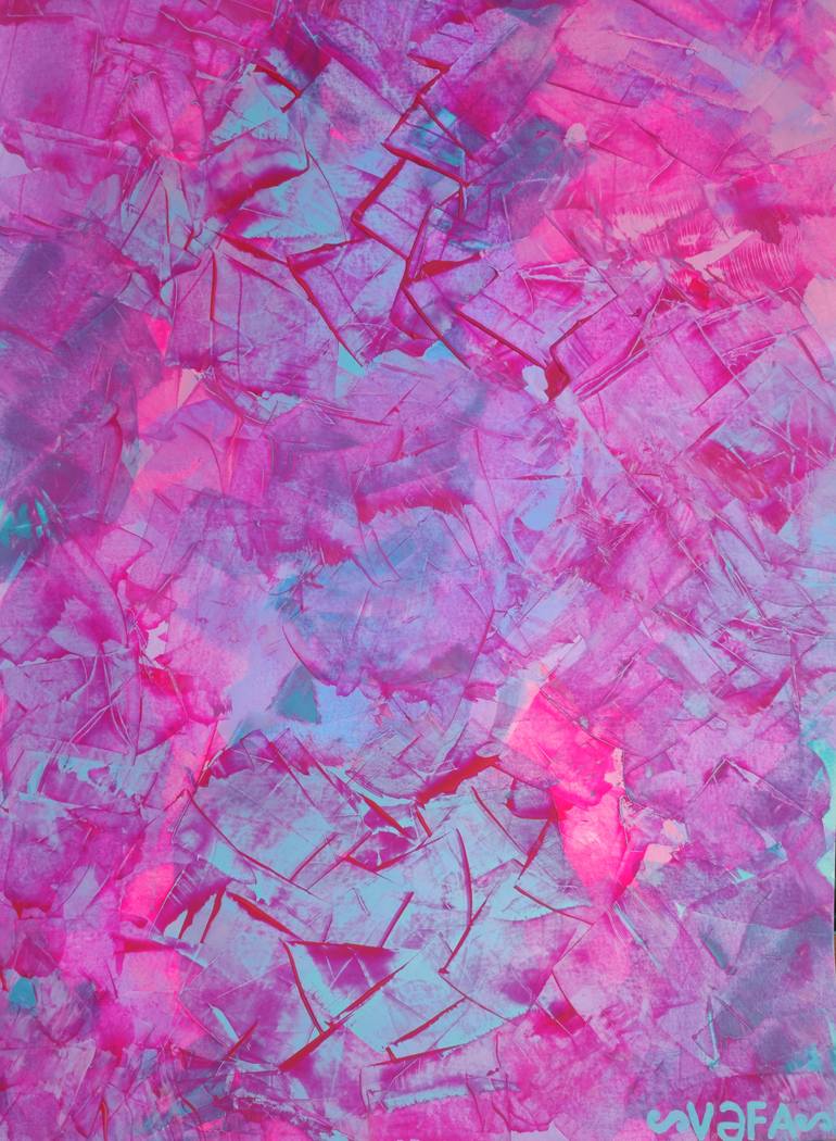 Original Abstract Expressionism Love Painting by Vafa Majidli