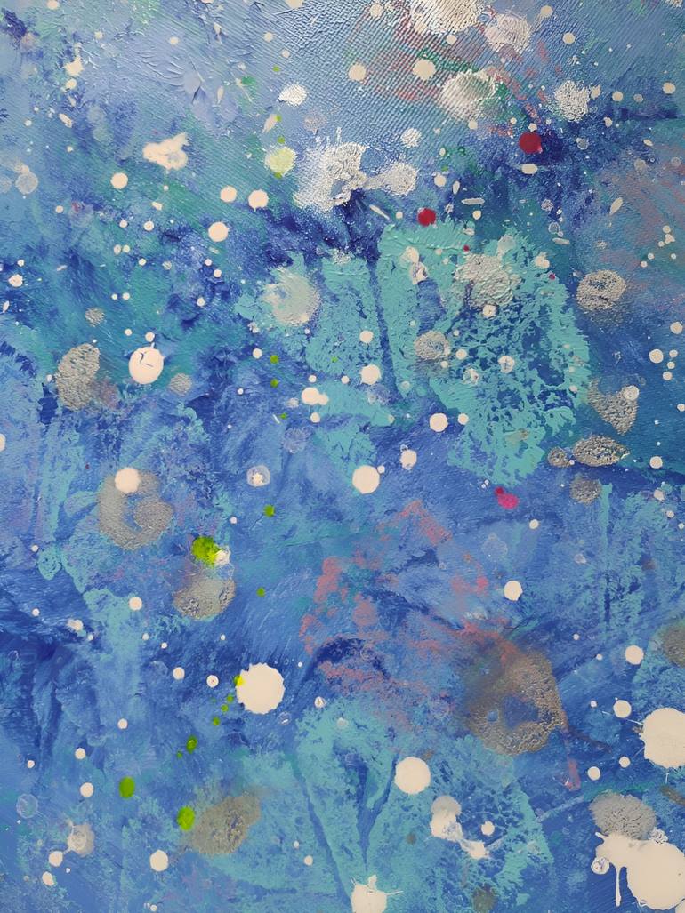 Original Abstract Expressionism Outer Space Painting by Vafa Majidli
