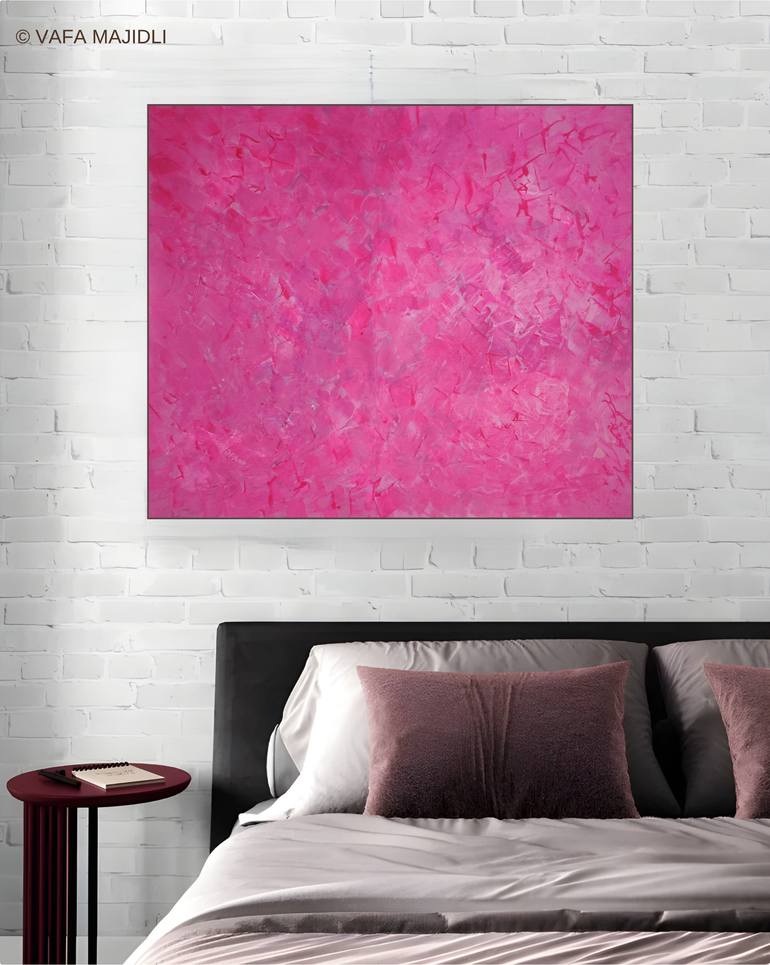 Original Abstract Expressionism Love Painting by Vafa Majidli