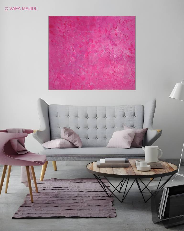 Original Abstract Expressionism Love Painting by Vafa Majidli