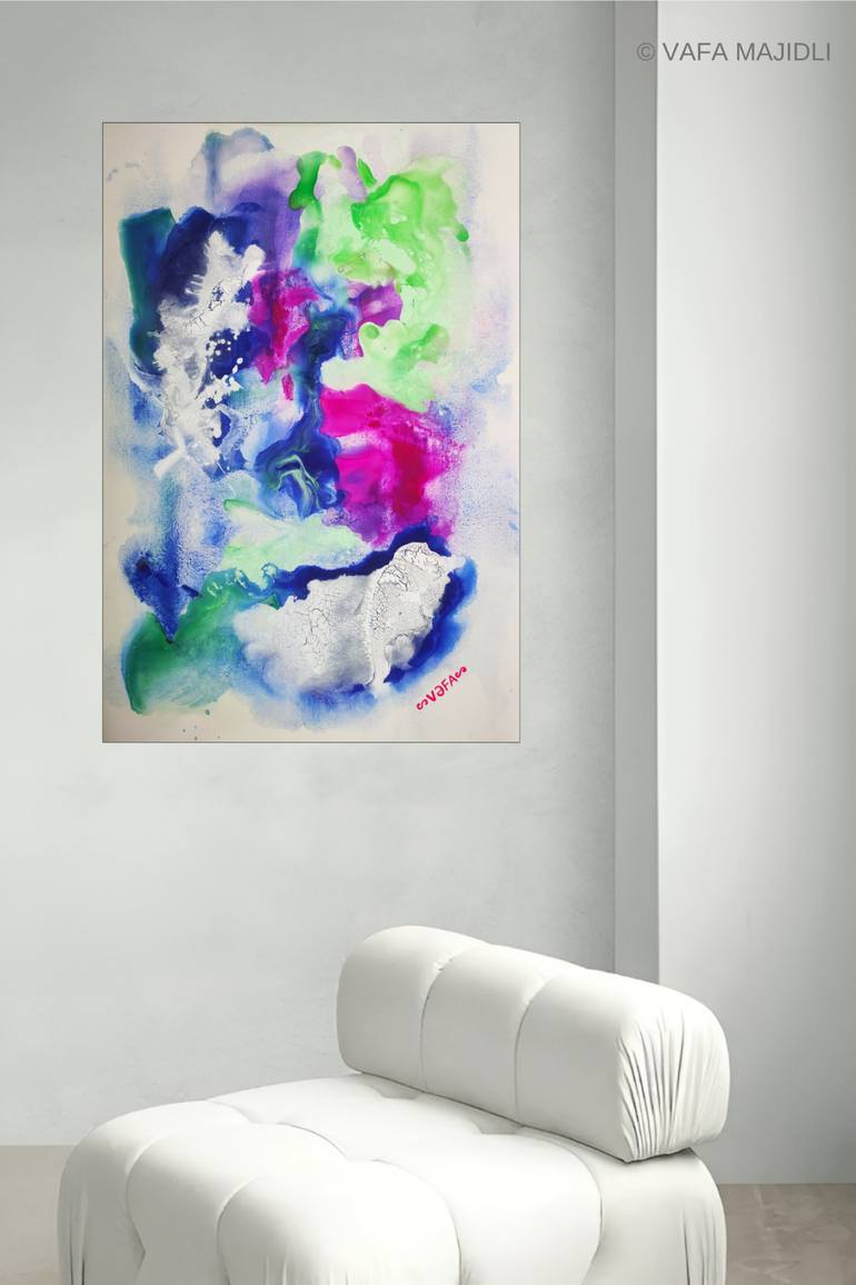 Original Abstract Seascape Painting by Vafa Majidli