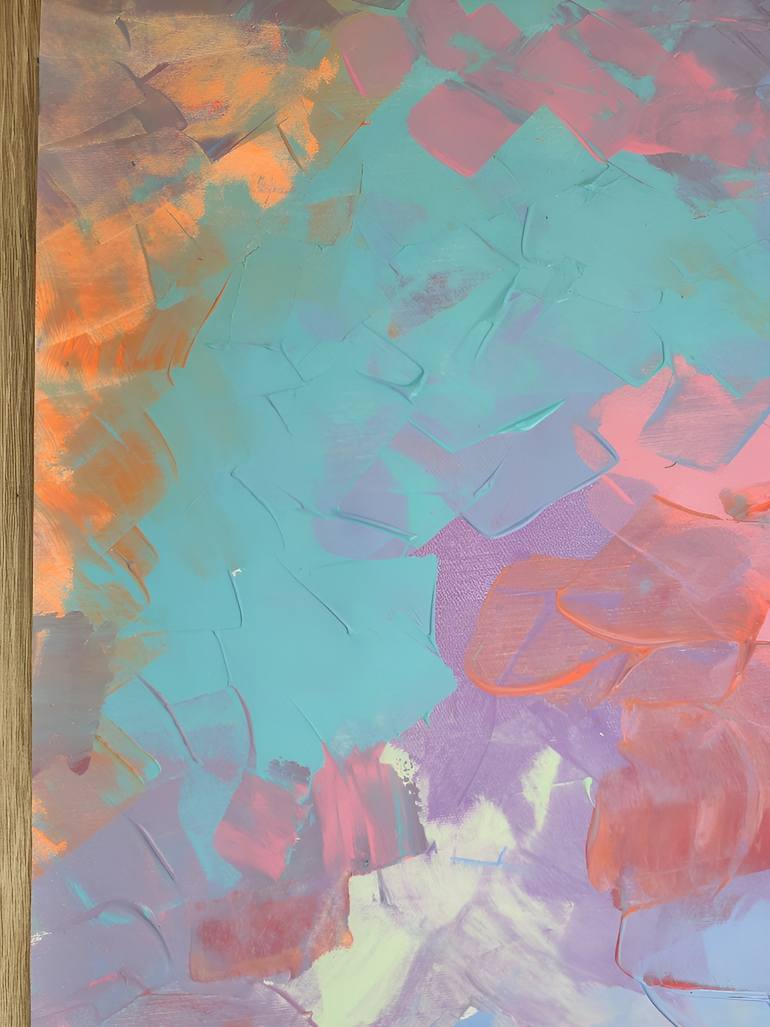 Original Abstract Expressionism Garden Painting by Vafa Majidli