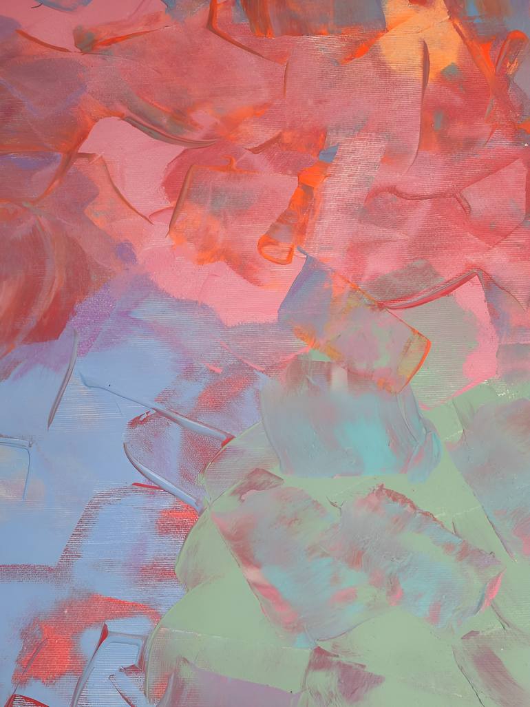 Original Abstract Expressionism Garden Painting by Vafa Majidli