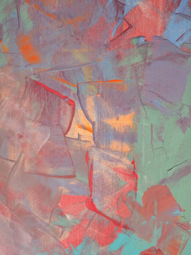 Original Abstract Expressionism Garden Painting by Vafa Majidli