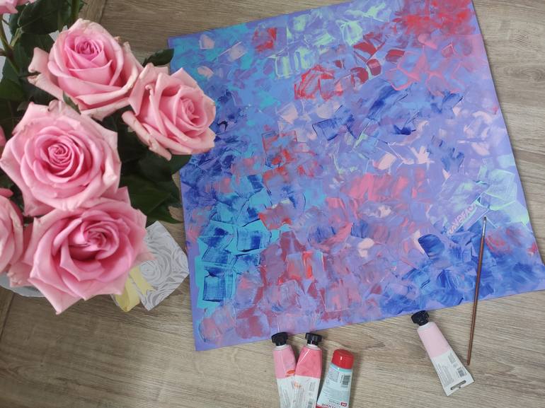 Original Floral Painting by Vafa Majidli