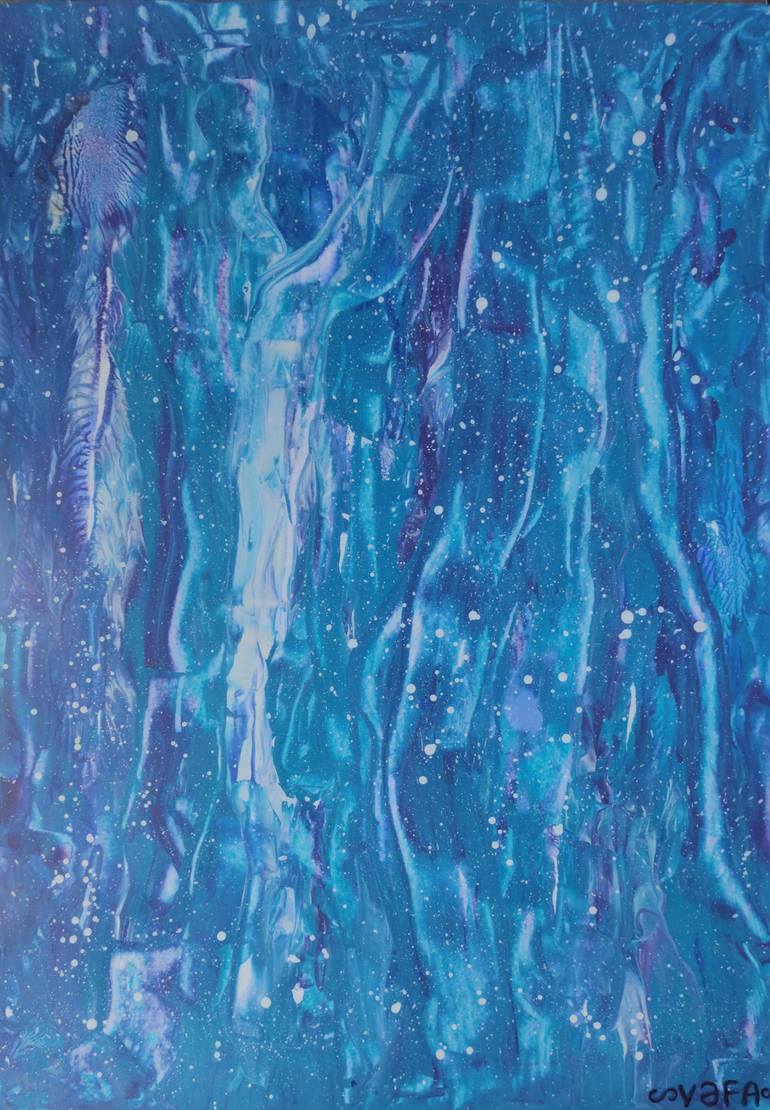 Original Abstract Expressionism Seascape Painting by Vafa Majidli