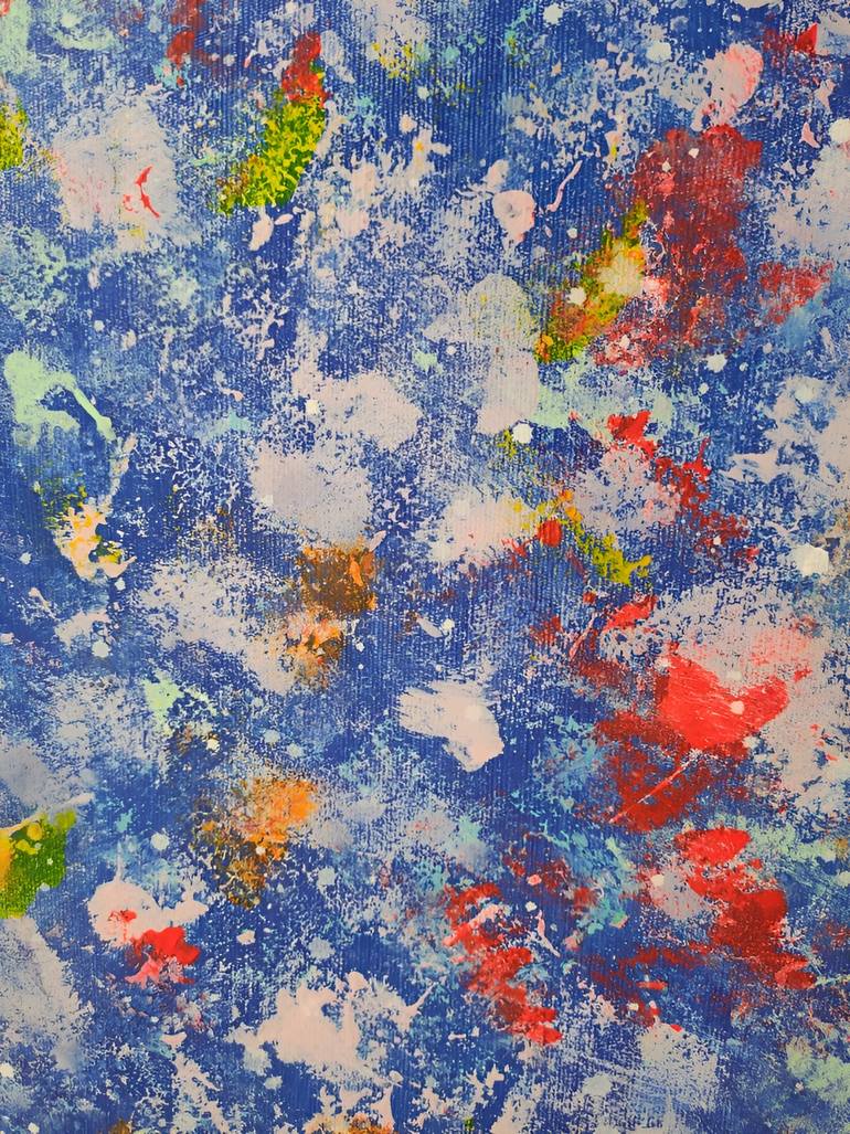 Original Abstract Expressionism Garden Painting by Vafa Majidli