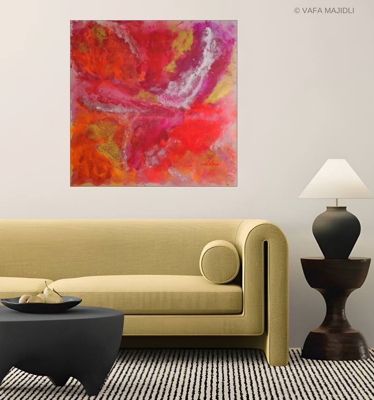 Original Abstract Expressionism Women Painting by Vafa Majidli