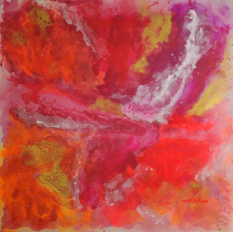 Original Abstract Expressionism Women Painting by Vafa Majidli