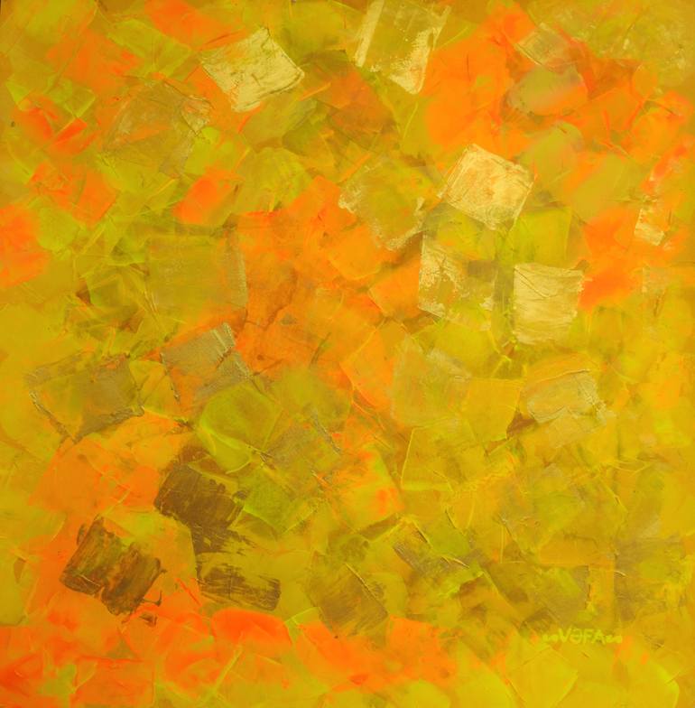 Original Abstract Expressionism Nature Painting by Vafa Majidli