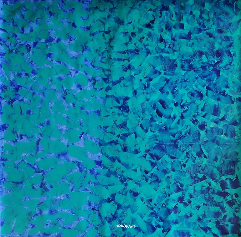 Original Abstract Expressionism Seascape Painting by Vafa Majidli