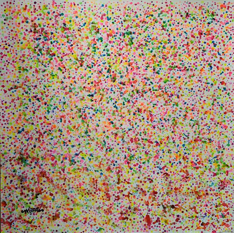 Original Abstract Expressionism Love Painting by Vafa Majidli