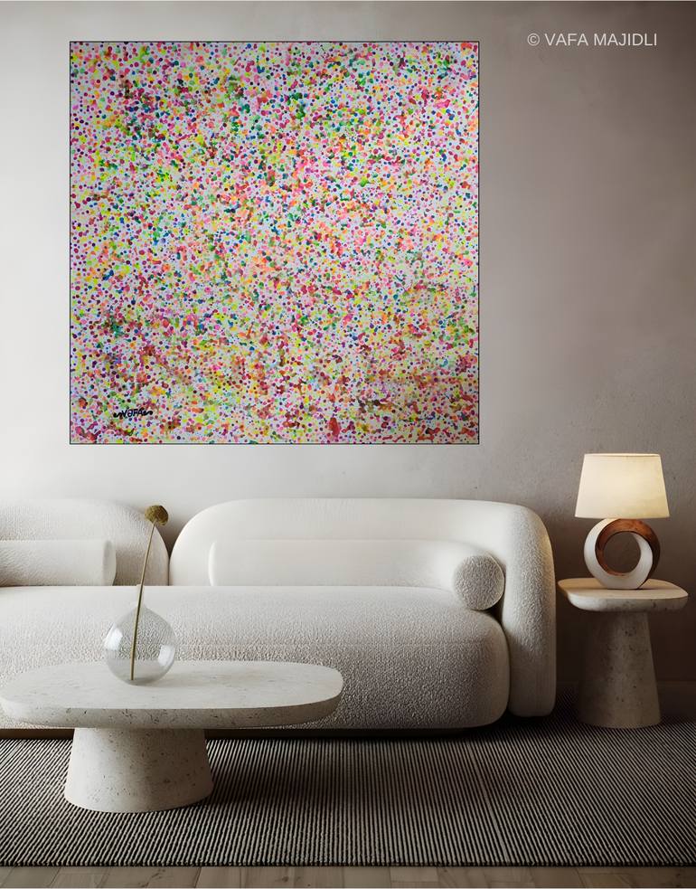 Original Abstract Expressionism Love Painting by Vafa Majidli