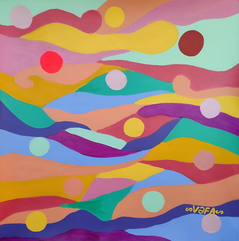 Print of Abstract Landscape Paintings by Vafa Majidli
