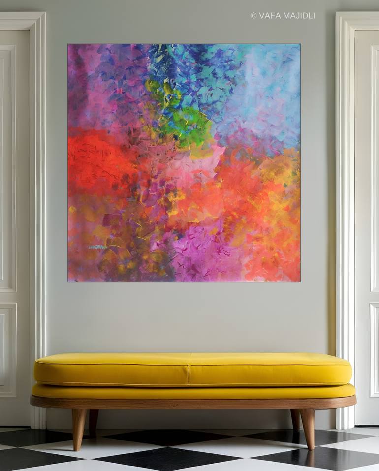 Original Abstract Expressionism Seascape Painting by Vafa Majidli