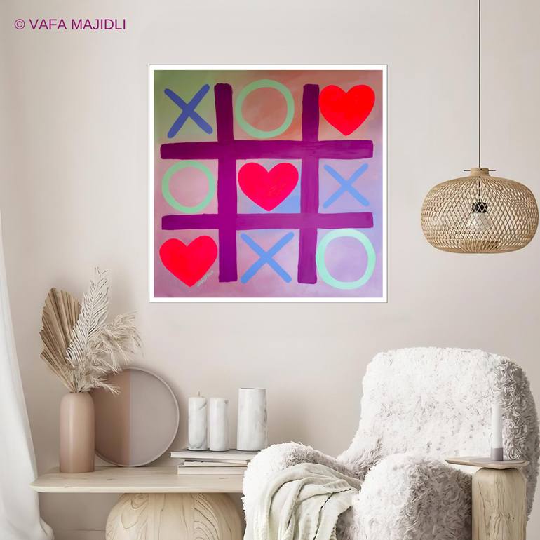 Original Abstract Love Printmaking by Vafa Majidli