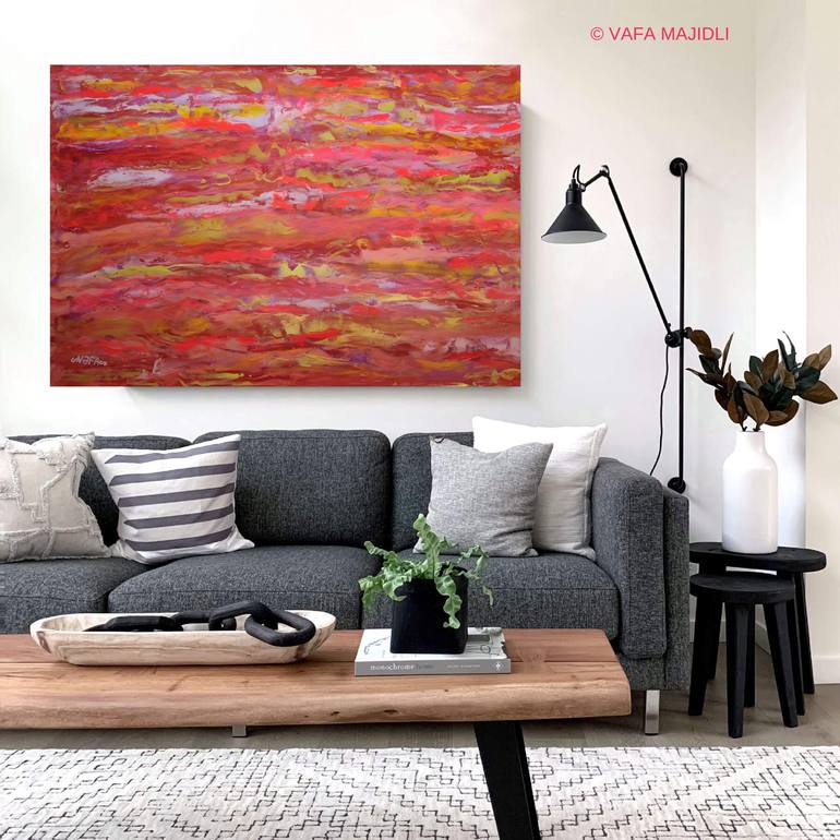 Original Abstract Expressionism Abstract Painting by Vafa Majidli