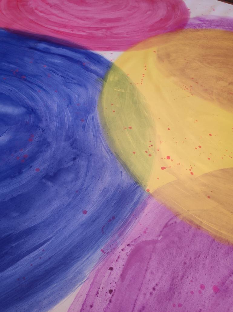 Original Color Field Painting Geometric Painting by Vafa Majidli