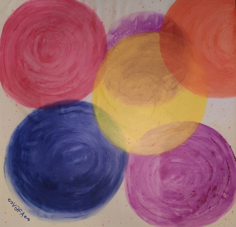 Original Color Field Painting Geometric Painting by Vafa Majidli