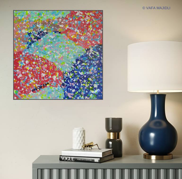 Original Abstract Expressionism Abstract Painting by Vafa Majidli