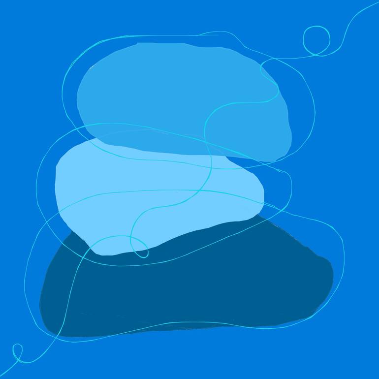 Print of Minimalism Landscape Digital by Vafa Majidli