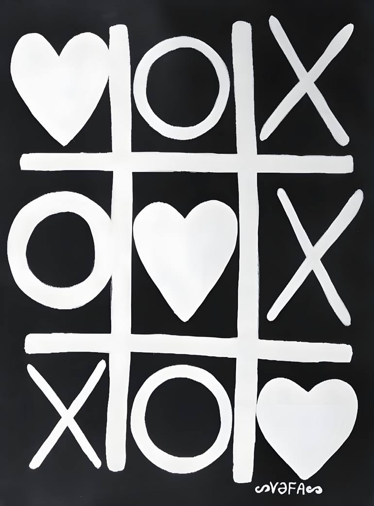 Original Abstract Expressionism Love Painting by Vafa Majidli