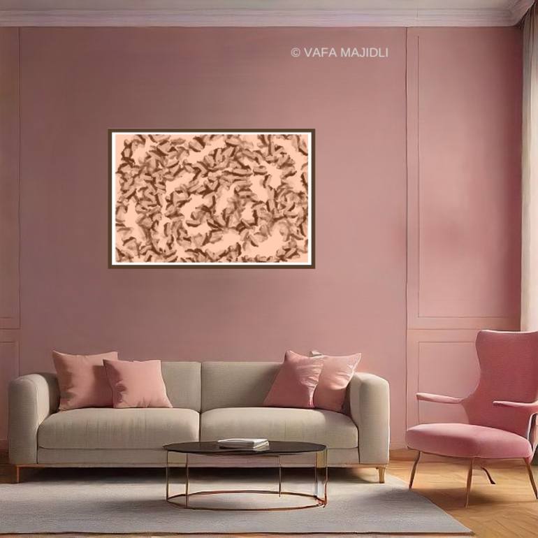 Original Abstract Expressionism Floral Digital by Vafa Majidli