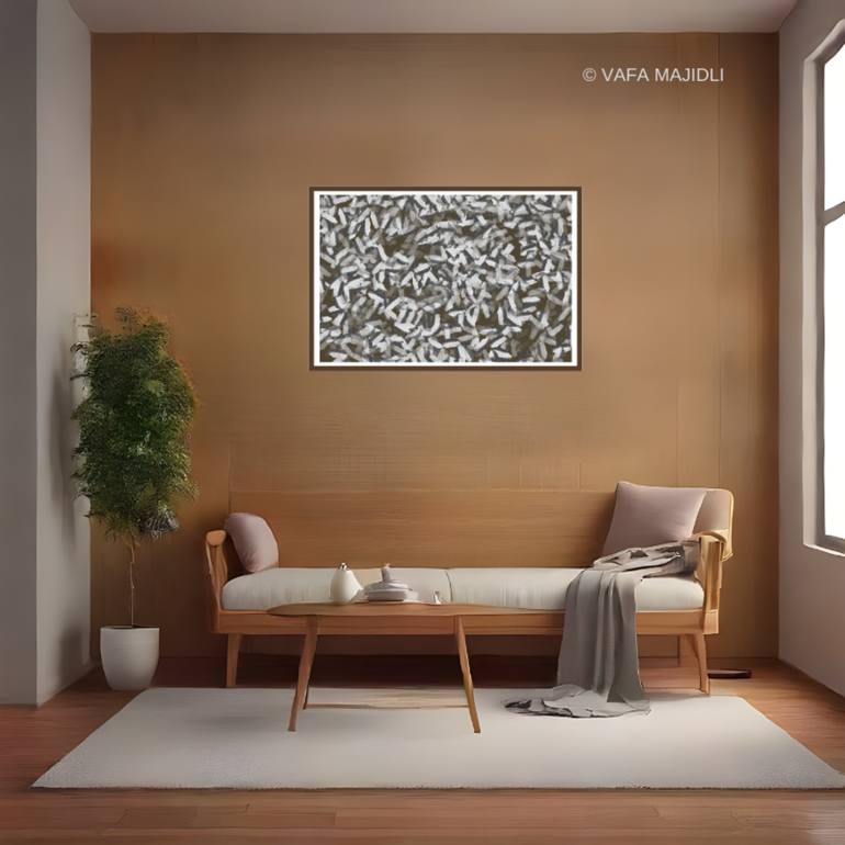 Original Abstract Expressionism Floral Digital by Vafa Majidli