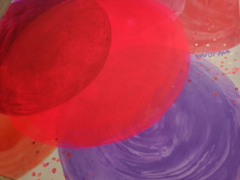 Original Abstract Expressionism Geometric Painting by Vafa Majidli