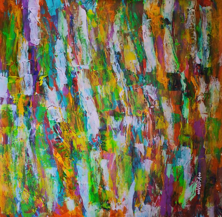 Original Abstract Expressionism Travel Painting by Vafa Majidli
