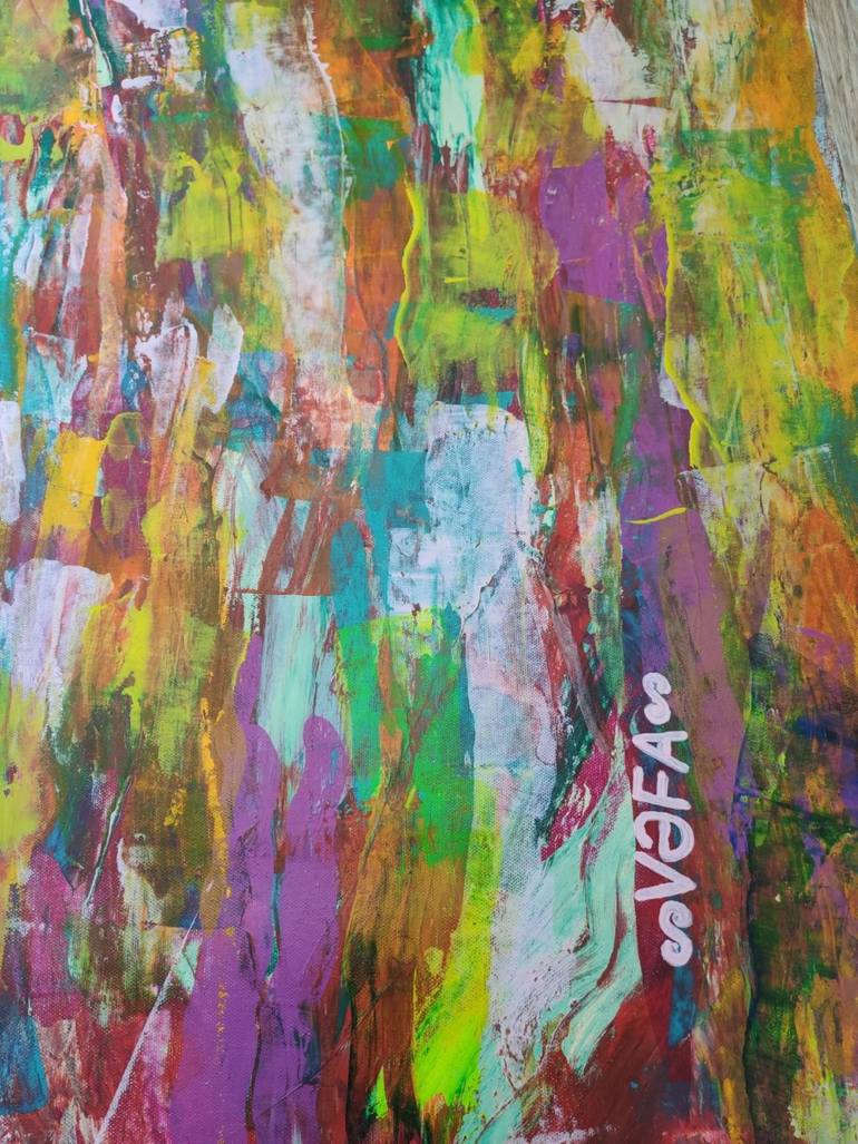 Original Abstract Expressionism Travel Painting by Vafa Majidli