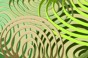 Original Color Field Painting Botanic Digital by Vafa Majidli