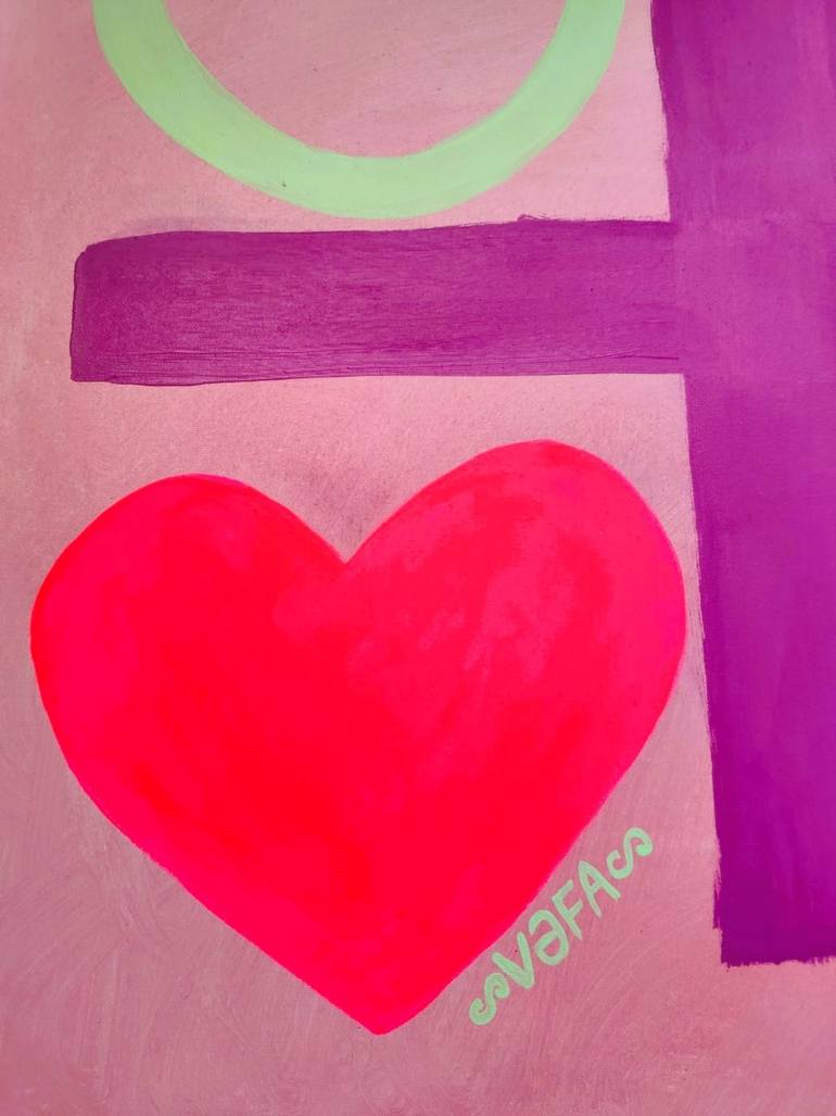 Original Conceptual Love Painting by Vafa Majidli