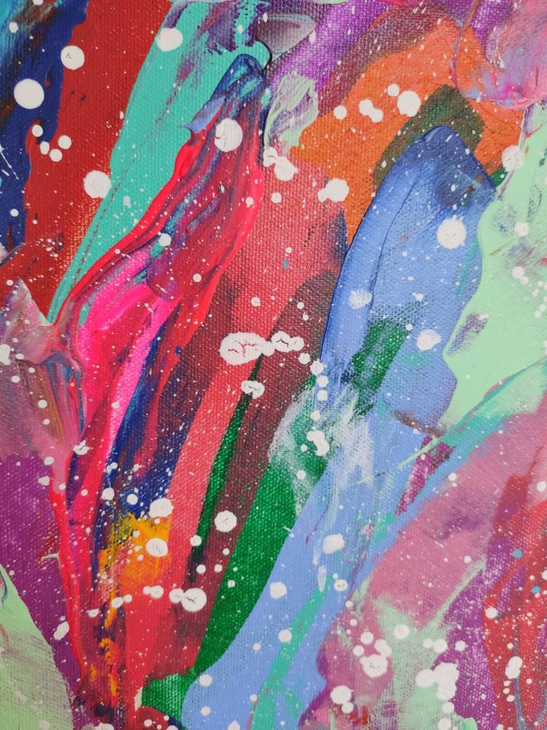 Original Abstract Expressionism Floral Painting by Vafa Majidli