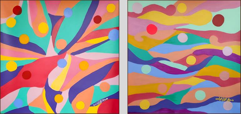 Print of Color Field Painting Nature Paintings by Vafa Majidli