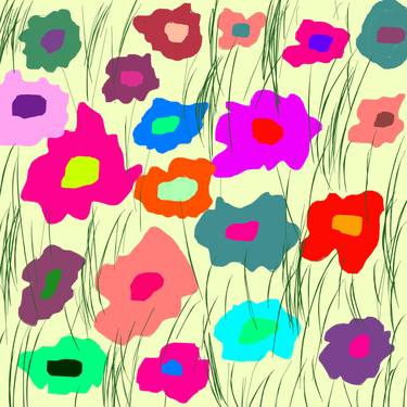 Original Modernism Floral Digital by Vafa Majidli
