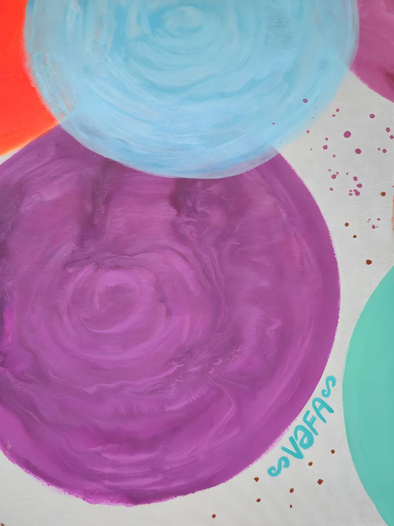 Original Color Field Painting Geometric Painting by Vafa Majidli