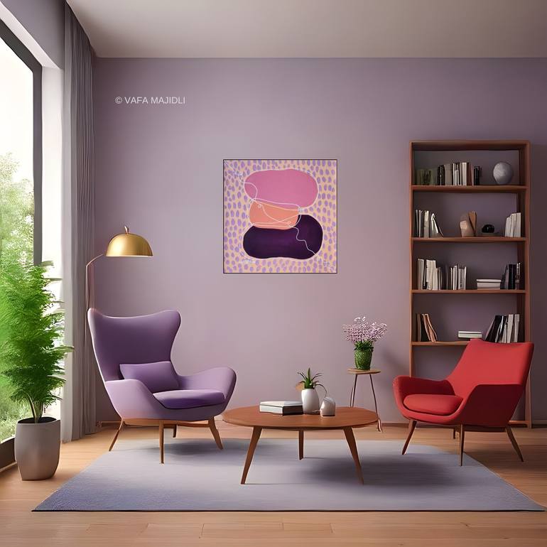Original Symbolism Floral Painting by Vafa Majidli