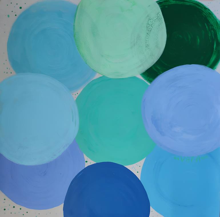 Original Abstract Geometric Painting by Vafa Majidli