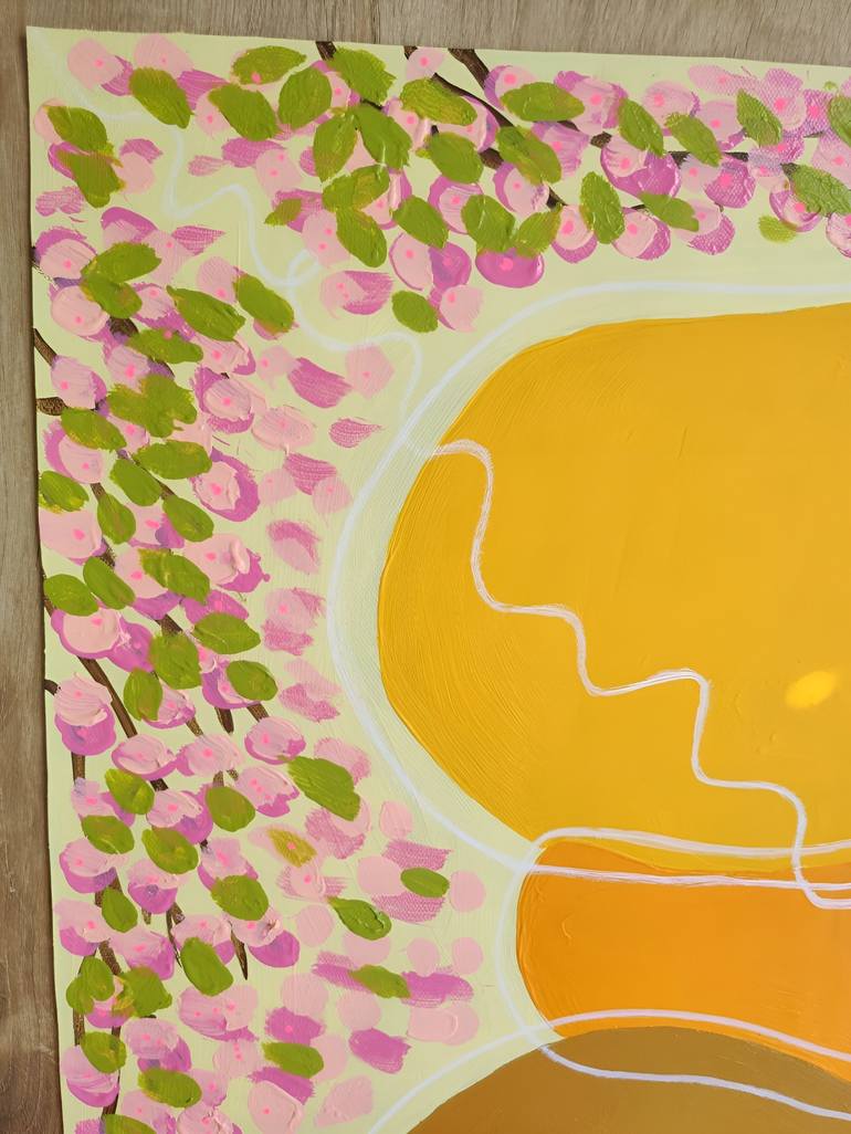 Original Symbolism Floral Painting by Vafa Majidli