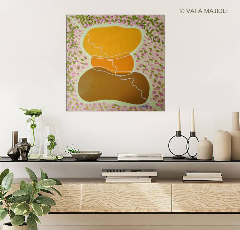 Original Symbolism Floral Painting by Vafa Majidli