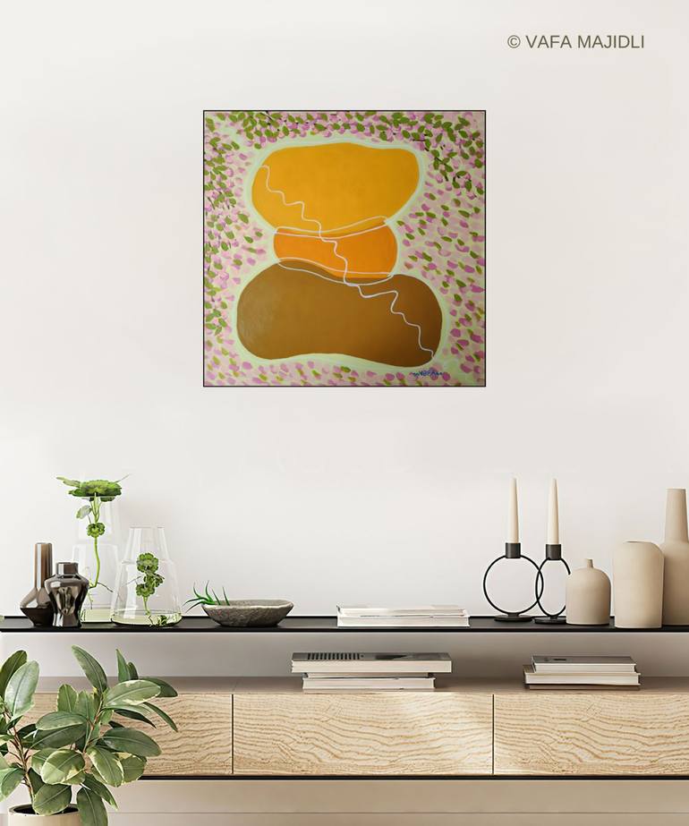 Original Symbolism Floral Painting by Vafa Majidli