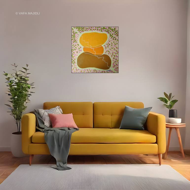 Original Symbolism Floral Painting by Vafa Majidli