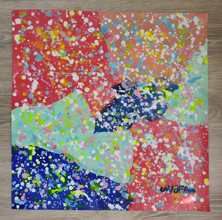 Original Abstract Expressionism Abstract Painting by Vafa Majidli