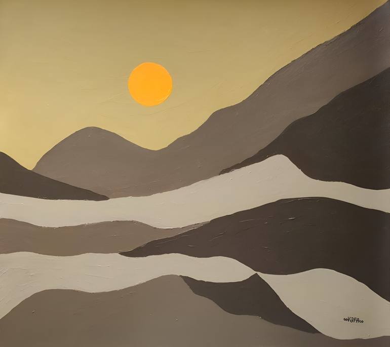 Print of Symbolism Landscape Paintings by Vafa Majidli