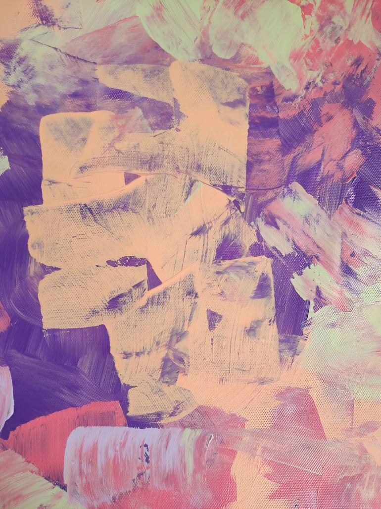 Original Abstract Expressionism Floral Painting by Vafa Majidli