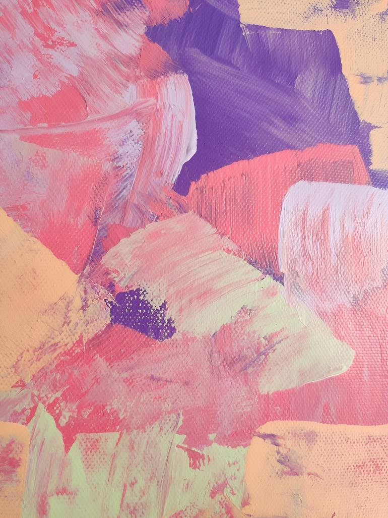 Original Abstract Expressionism Floral Painting by Vafa Majidli