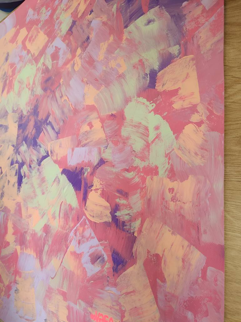 Original Abstract Expressionism Floral Painting by Vafa Majidli